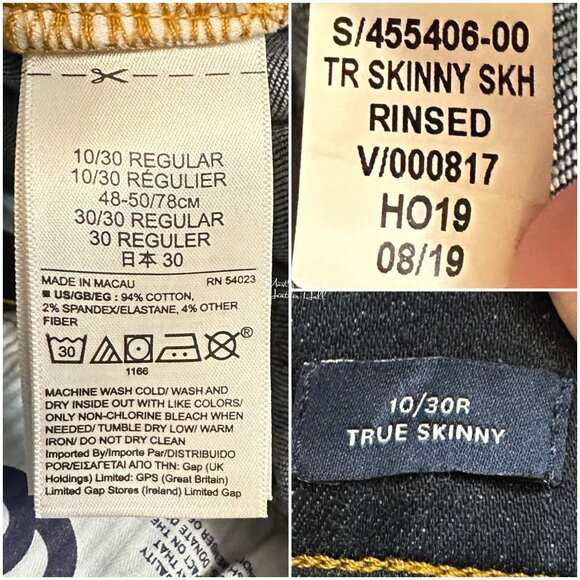 Gap Ultra High Rise True Skinny Jeans Size 30 - Picture 7 of 8